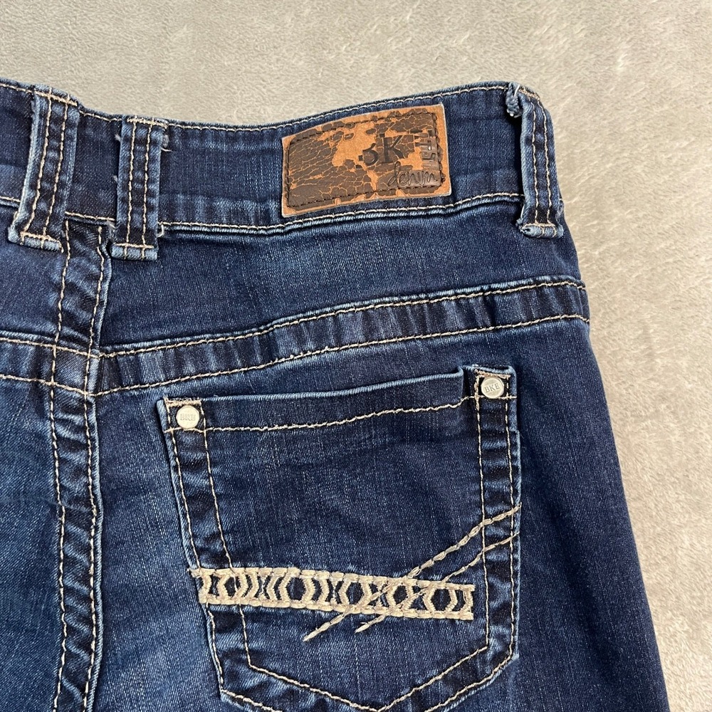 BKE Payton Bootcut Jeans Womens 27XL Dark Wash Stretch Denim 27x35.5 Embroidered - Picture 15 of 15